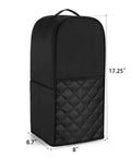 Vitamix 64 Oz Low Profile Blender Cover With Soft Quilted Nylon Interior Black The Protective Sleeve For 5300 7500 780 Pro 750 A3500 A2500 And Other 64 Oz Models, showing dimensions and handle