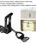 Beefy 300 Lb Heavy Duty Toggle Clamp Set With Quick Release Pull Latch in black iron for cabinets and boxes
