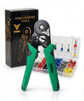 Self-Adjusting Ferrule Crimping Tool Kit With 1200 Wire Connectors For AWG 23 To 7, Ratchet Crimping System in packaging