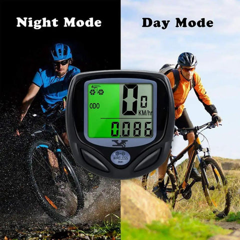 Wireless Waterproof Bicycle Computer With Large LCD Display Speedometer And Odometer Multi Function Cycle Gauge For Accurate Ride Stats And Easy Wake Up On Vibration