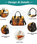 Design and details of insulated lunch cooler tote bag for outdoor picnics and camping with detachable shoulder strap features.