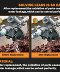 Before and after use of 3/4 To 1 Inch Backflow Repair Kit For 975XL 975XL2 Replacement - Complete RP Backflow Preventer Repair Set