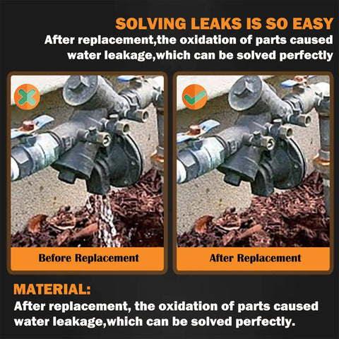 Before and after use of 3/4 To 1 Inch Backflow Repair Kit For 975XL 975XL2 Replacement - Complete RP Backflow Preventer Repair Set