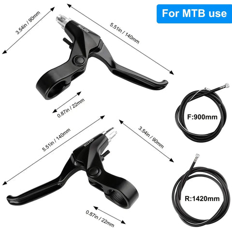 All Aluminum Disc Brake Kit For Bikes With Front And Rear Calipers 160mm Rotors Tool Free Pad Adjuster Full Lever Set