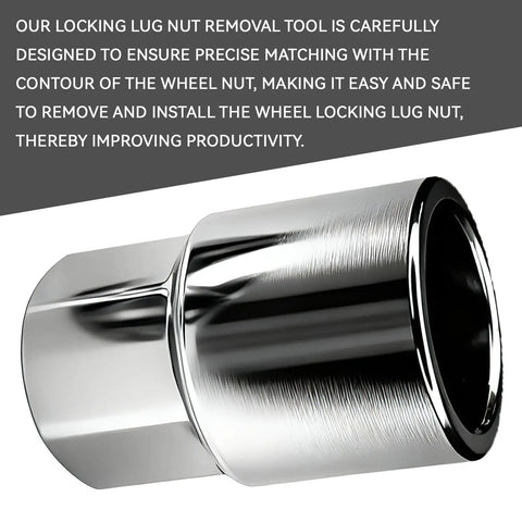 Close-up of Toyota D-Wheel Locking Lug Nut Removal Tool Key, showing steel socket design for anti-theft wheel nuts.