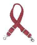 Heavy Duty Western Nylon Braided Wither Breast Collar Strap Burgundy 25-Inch Long 1-Inch Wide With Rust-Free Stainless Steel Hardware