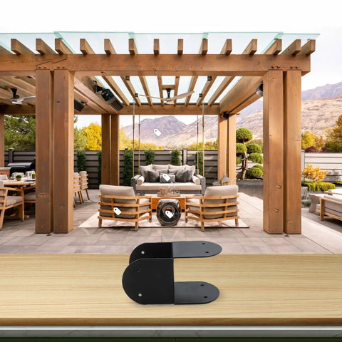 Heavy Duty Black Steel Post Cap Bracket For 4x4 Wood Posts Rock Solid Beam Connector For Gazebo And Patio Builds Rugged Outdoor Support Hardware That Truly Is A Backyard Game Changer