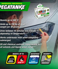 Transparent Two Part Epoxy Resin For Quick DIY Repairs used on car headlight, product box shown