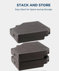 Heavy Duty 4 Piece Patio Umbrella Base Weights 220 Lbs Fillable With Water Or Sand stacked for storage