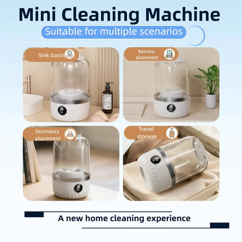 Slick Portable Mini Washing Machine With Digital Touch Controls And Usb Rechargeable Design Perfect For Underwear Socks And Delicates In Dorms Or Rvs Is A Straight Up Game Changer in various placements.