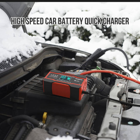 10 Amp Battery Charger And Maintainer For 12V 24V Cars Trucks Boats Marine And Lawn Mower Batteries, Smart Desulfator