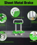 Pro-Grade Three Station Sheet Metal Roller Bender for 0 to 90 Degree Bends with adjustable rollers and solid steel columns