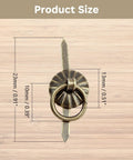 Mini Pull Ring Metal Brad Fasteners Set In Old School Bronze shown with measurements 10mm and 13mm for DIY projects
