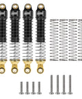 59mm Threaded Oil Shocks With Brass Ends For 1/18 TRX4M Upgrade - Easy Preload Adjust, Durable CNC Aluminum Bodies, Telescopic Suspension