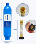 Two Pack RV Inline Water Filter System With Flexible Hose Protectors Cuts Bad Taste Odors Rust Chlorine Fluoride And Sediment
