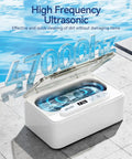 Ultrasonic Jewelry Cleaner Pro 47kHz Deep Cleaning Machine With Three Cleaning Modes For Retainers Mouth Guards Watches Rings