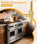 Four Piece Gas Burner Valve Fits JTRH-2FHT JTRH-36B JTRH-36B-36C JTRH-36GT Plus JB JMSS-05-T-60 and Other JTRH JMSS Series Replacements 4418500200 Horizontal Split Valve 1/8 Inch MPT to 3/8-27, brass valve on range