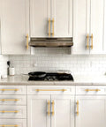Champagne Bronze Cabinet Pulls Set Of 10 3.75 Inch Zinc Alloy Kitchen Cabinet Handles on white kitchen cabinets