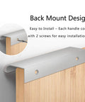 12 Pack Silver Aluminum Edge Pull Handles For Kitchen Cabinets Concealed Drawer Finger Grip Knobs With Screws easy back mount design
