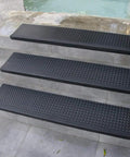 Diamond Plate Step Mats For Commercial Stairs 10 By 36 Inches Six Pack Durable Rubber With Slip Resistant Textured Surface
