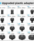 16 upgraded plastic adapters chart for Bright Red Laser Bore Sight Kit With Big Button Switch For 17 To 12 Gauge Caliber Dead On Targeting