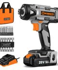 Cordless Impact Driver Kit Delivers Beastly 2655 Inch Pounds Torque For All Your Fastening Needs Quarter Inch All Metal Hex Chuck