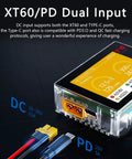 Beast RC LiPo Charger For 1S To 6S Batteries, 300W 15A Smart Charger With XT60 And PD Dual Input detail view of inputs