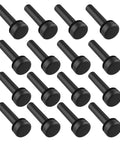 Gas Stove Grate Bumpers Rubber Feet Replacement For Cooktop Burners, 16 Pack, visible in black rubber material.
