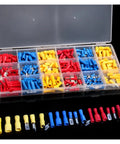 300 Pcs Insulated Spade Electrical Crimp Terminals Heavy Duty Connector Kit Box For Quick Wiring Repairs And DIY Projects Made To Last, assorted colors