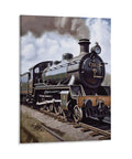 Steam Locomotive Train Wall Art Canvas Print For Home Decor And Office, Lightweight Framed Modern Poster in 8x10 inches