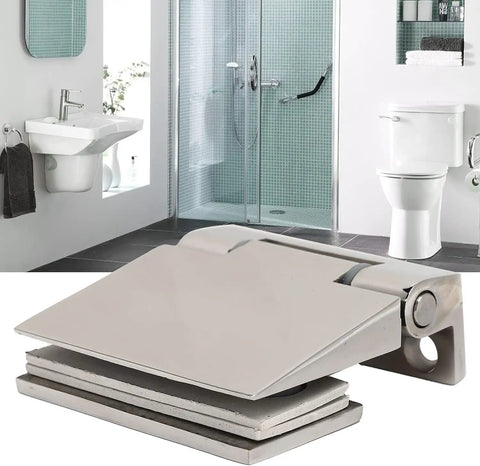Rugged Frameless Glass Door Hinges Crafted From Top Tier 304 Stainless Steel Heavy Duty Hardware in modern bathroom.
