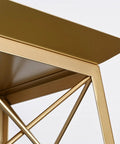 Close-up of the Gold Farmhouse Rectangular Chandelier With 5 Lights For Kitchen Island, showing metal grille frame detail.