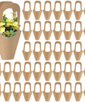 50 Pack Kraft Paper Flower Gift Bags Brown Hanging Bouquet Wrapping Bags For Home Decoration Durable 7.5 By 35 Cm 2.9 By 13.8 In Thick Sturdy Craft Bags Perfect For DIY Floral Bouquets display