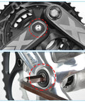 Close-up of 4 Pack Bike Hex Crank Arm Bolts 8mm M8 Thread High Strength Steel for square hole crank arm fixings in bike crankset