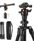 Go To 76 Inch Camera Tripod With Rotatable Center Column And 360 Degree Ball Head Heavy Duty 8kg Load Lightweight Travel Ready