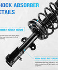 Dodge Grand Caravan Front Struts And Sway Bar Links Kit For 2008 To 2019 Not For RT Or GT Models And Not Compatible With Nivomat Rear Suspension Easy Installation Durable Front Suspension Upgrade For Smooth Ride And Tight Handling. front strut with rubber dust boot and piston rod