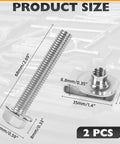 Stainless Steel Gas Tank Strap Bolts Kit For Chevy Silverado 1999 To 2021 Select Models 55157 11516770 11519894 15743078, product size details