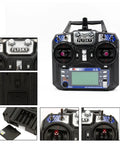 Flysky FS-i6 6CH 2.4GHz AFHDS 2A RC Transmitter with FS-iA6B Receiver close-up details and battery compartment view