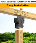 Beefy 4x4 Post Cap Tie Rod Brackets For Outdoor Pergolas Gazebos Decks And Porches Rock Solid U Shaped Connectors installation