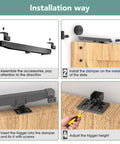 Soft Close Barn Door Hardware Kit With Silent Damper Stops For Flat Track Sliding Doors installation steps and tools