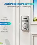 Keyless Entry Door Lock With Keypad And Auto Lock Digital Smart Lock With Codes Anti Peeking Password Easy Diy Install Satin Nickel Finish Multi User Access For Home Or Airbnb Boss Level Security For Family And Guests on door.