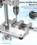 Rock Solid Mini Drill Press Vise With Aluminum Body High Precision Clamp From 0 To 1.85 Inch For Crafts Jewelry Making Modeling Repairs Hobbies Watches Small Electronics And Micro Fabrication on drill press