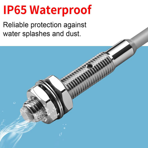 Inductive Proximity Sensor Switch M6 Non Shield PNP Normally Open 3-Wire, 2mm Sensing Distance, 10-30V DC, 150mA, 6mm Mount Hole