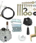 Go Kart Forward Reverse Gearbox Kit Replacement For 2HP-13HP Engine Local 30 Series 2300 RPM 4 Stroke Torque Converter 35 Chain Go Karts Accessories 212cc Gearbox components laid out