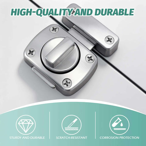 Rotary Bolt Latch Lock With Six Screws For Cabinets Windows And Bathrooms Easy Install Privacy Lock on cabinet door
