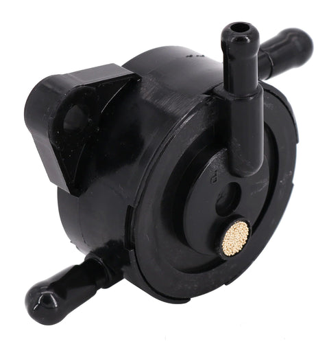 Front view of Fuel Pump 49040-7008 49040-0770 MIU12470 Drop In Replacement for Kawasaki and John Deere engines, black material