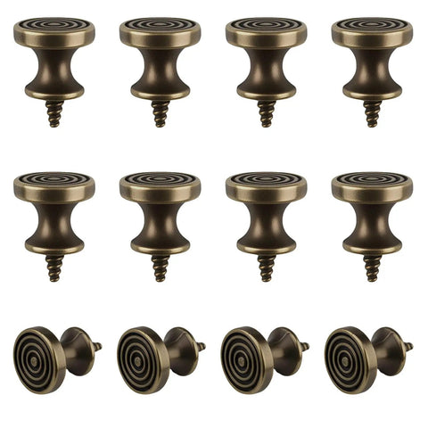 12 Piece Small Drawer Knobs Set Mini Round Cabinet Pulls Built Tough In Solid Zinc Alloy Vintage Antique Style Hardware