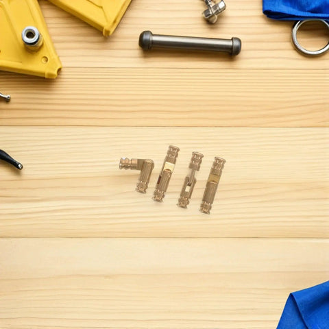 Brass Hidden Hinges For Jewelry Boxes And Wooden Cabinet Doors, 25 Piece Concealed Barrel Hinges With Smooth Silent Opening