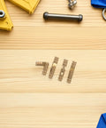 Brass Barrel Hinges For Jewelry Boxes With Silent Opening And Hidden Design on wooden surface with tools