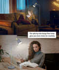 Dope Industrial Floor Lamp With Adjustable Metal Heads, providing task lighting for reading in living room and home office